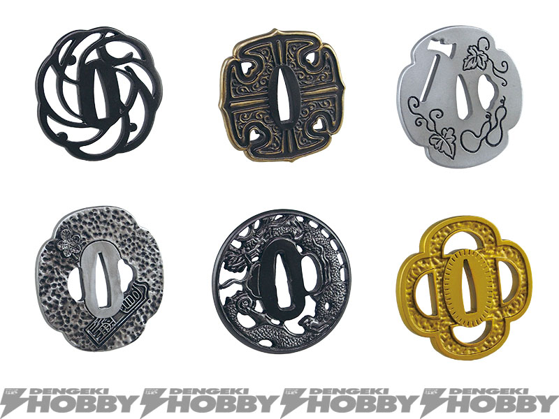 武具の鍔（つば）16個セット 名刀の「鍔（つば）」を再現したカプセルトイ