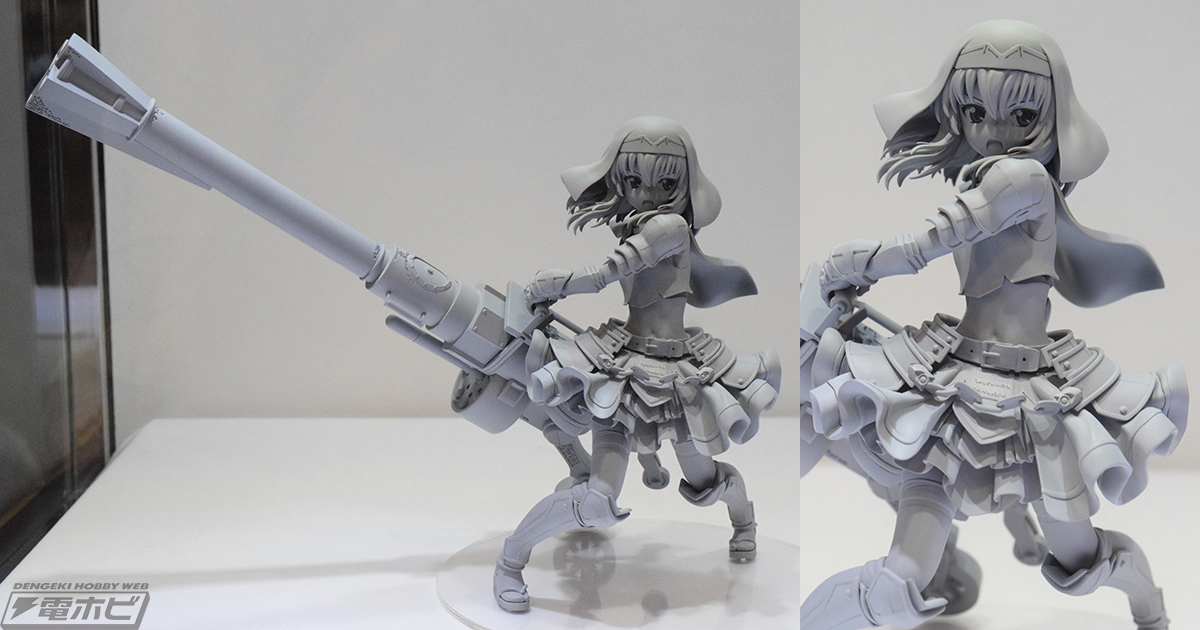 戦国乙女』大ボリュームの武器を構えた大友ソウリンフィギュアの原型が