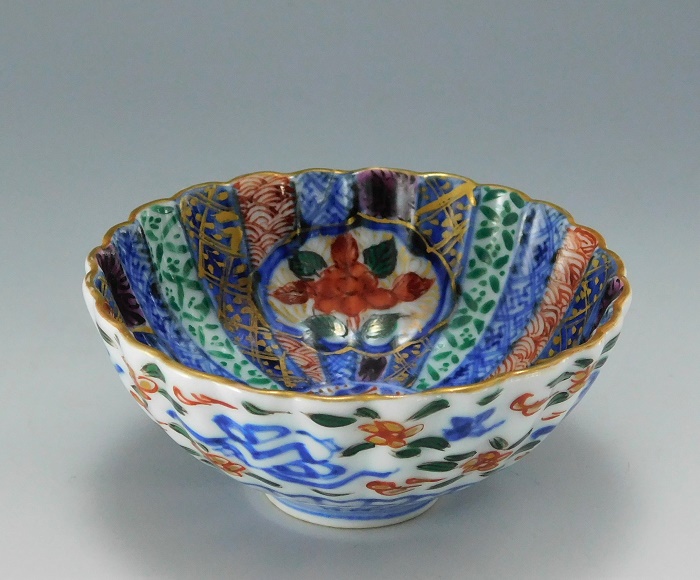 古伊万里 象文 色絵金彩 中鉢 1客/金襴手 伊万里 古伊万里 象文 色絵