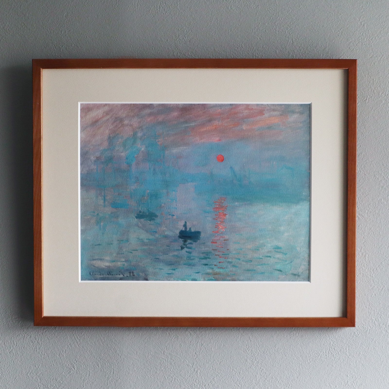 世界の名画 高級複製画 クロード・モネ 印象 日の出 Amazon.co.jp