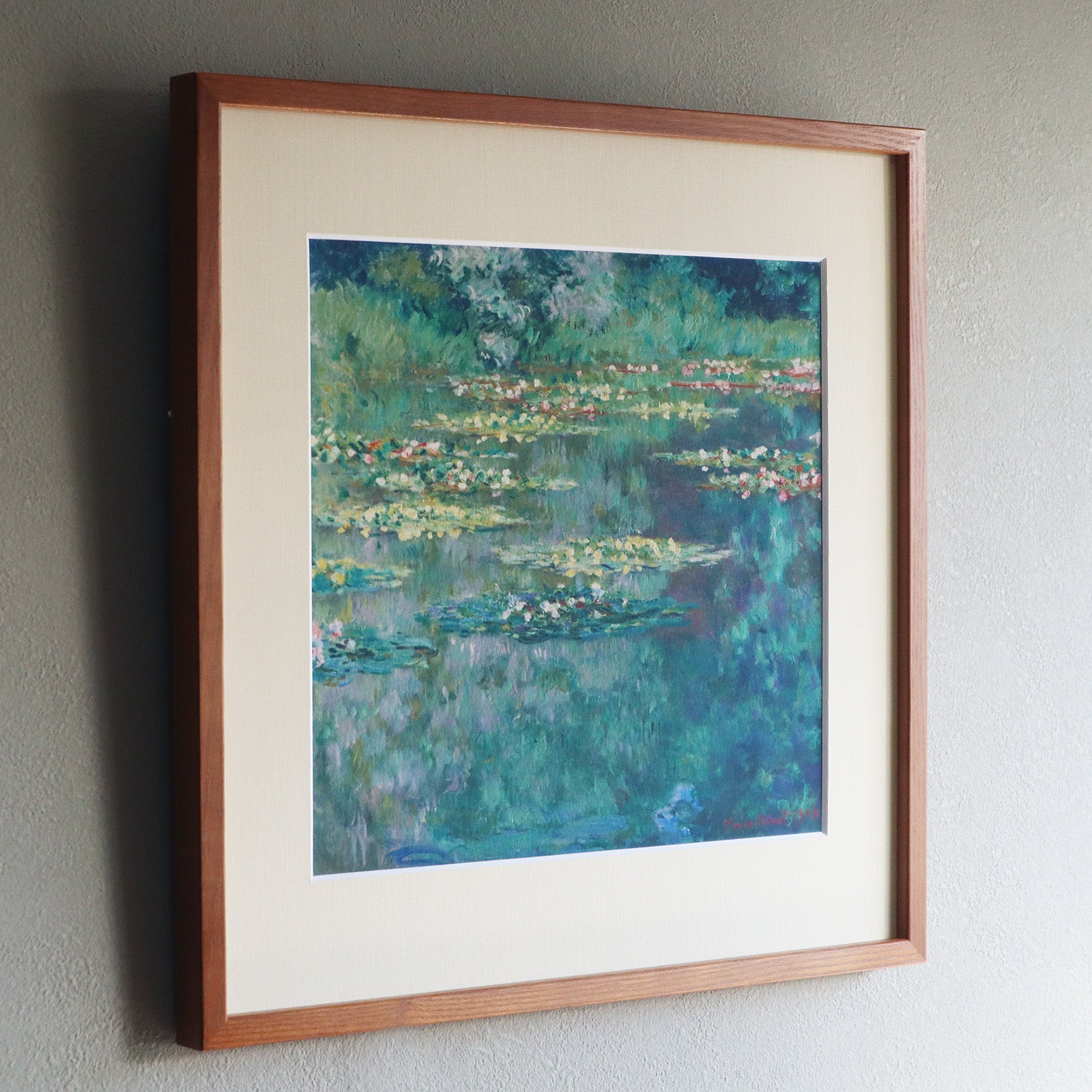 クロード・モネ 「睡蓮の池 1904年」アートポスター（フレーム付き