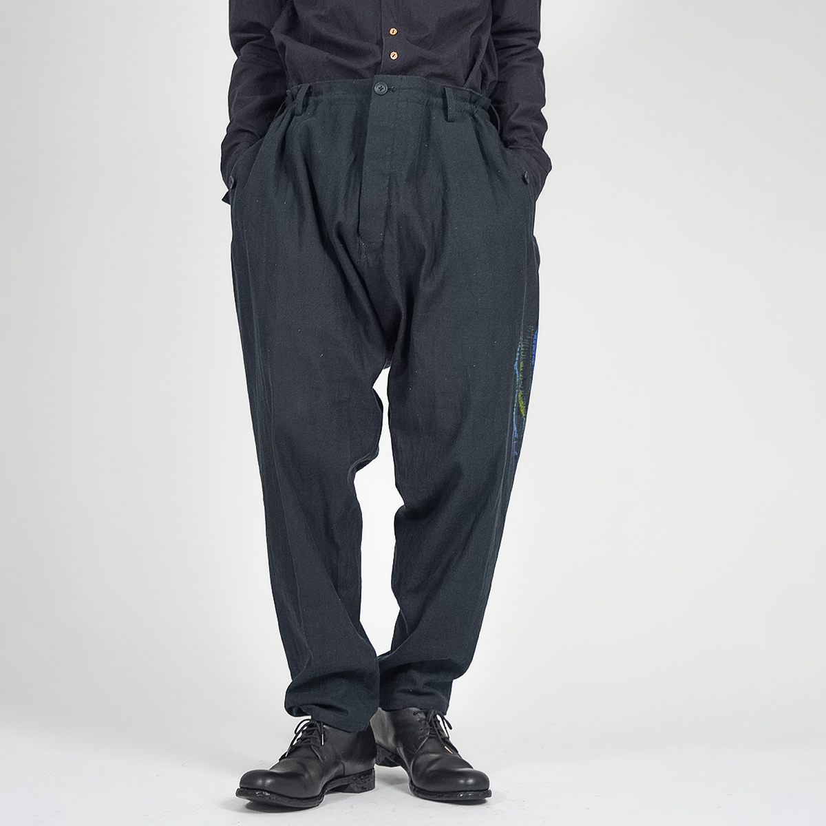 ヨウジヤマモト S'yte サイト ウールサルエルカーゴパンツ ブラック 黒