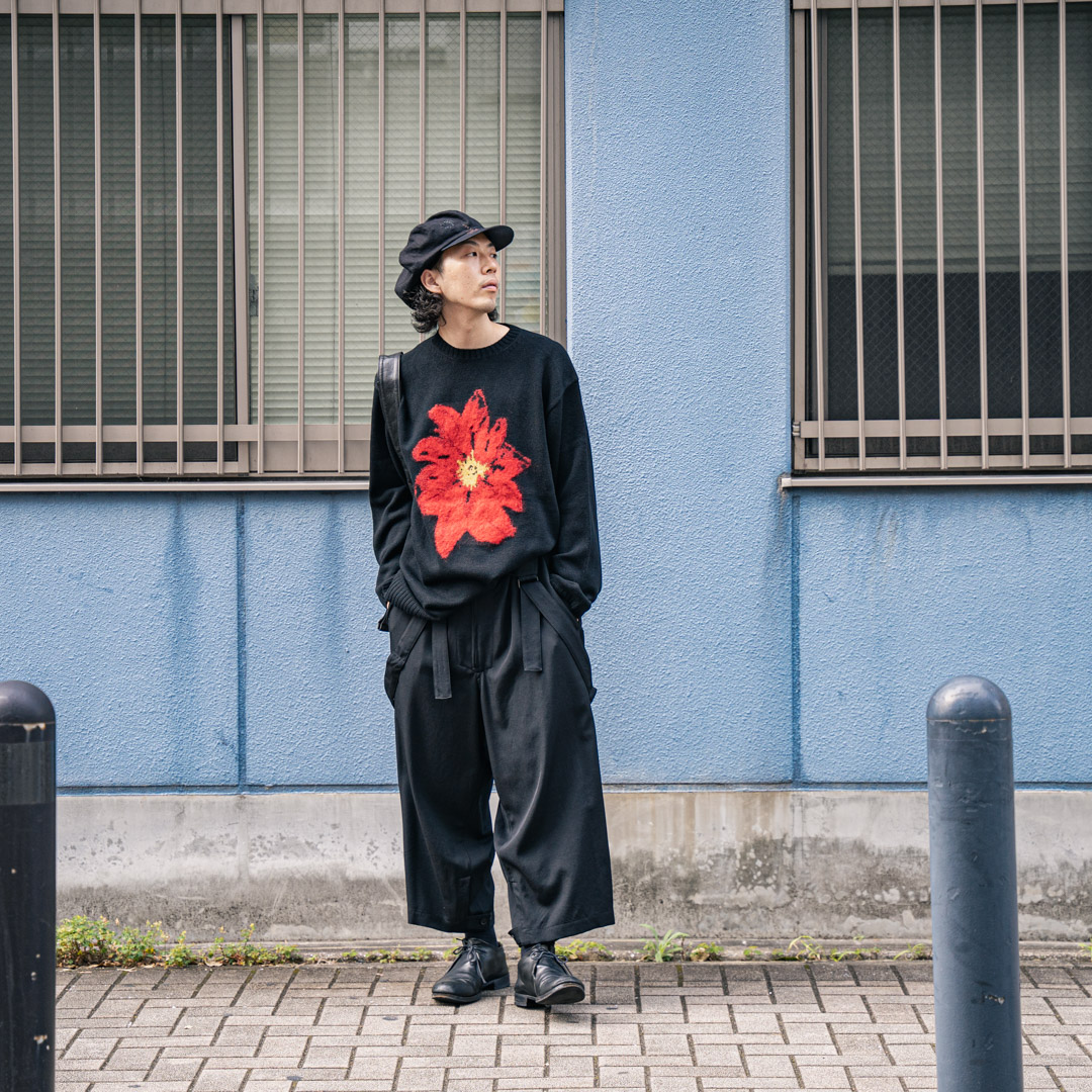 ヨウジヤマモト 21AW フラワークルーネックニット再入荷 | HUES 福岡