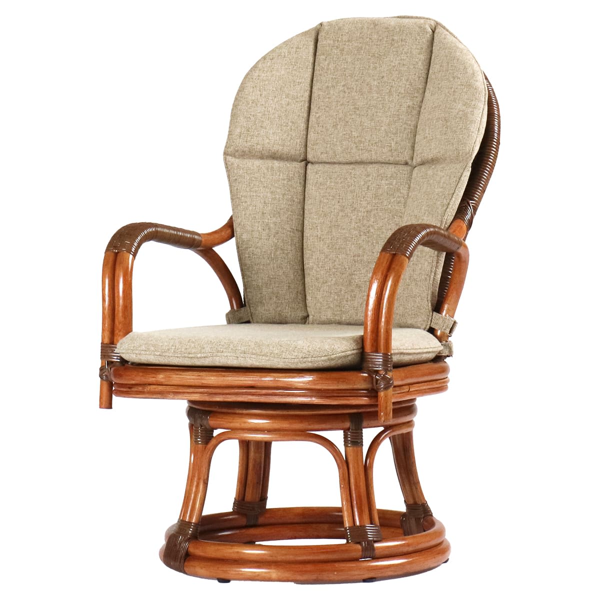 オリッサシーベル 回転機能付 02-0362-02｜風間のラタン回転チェア