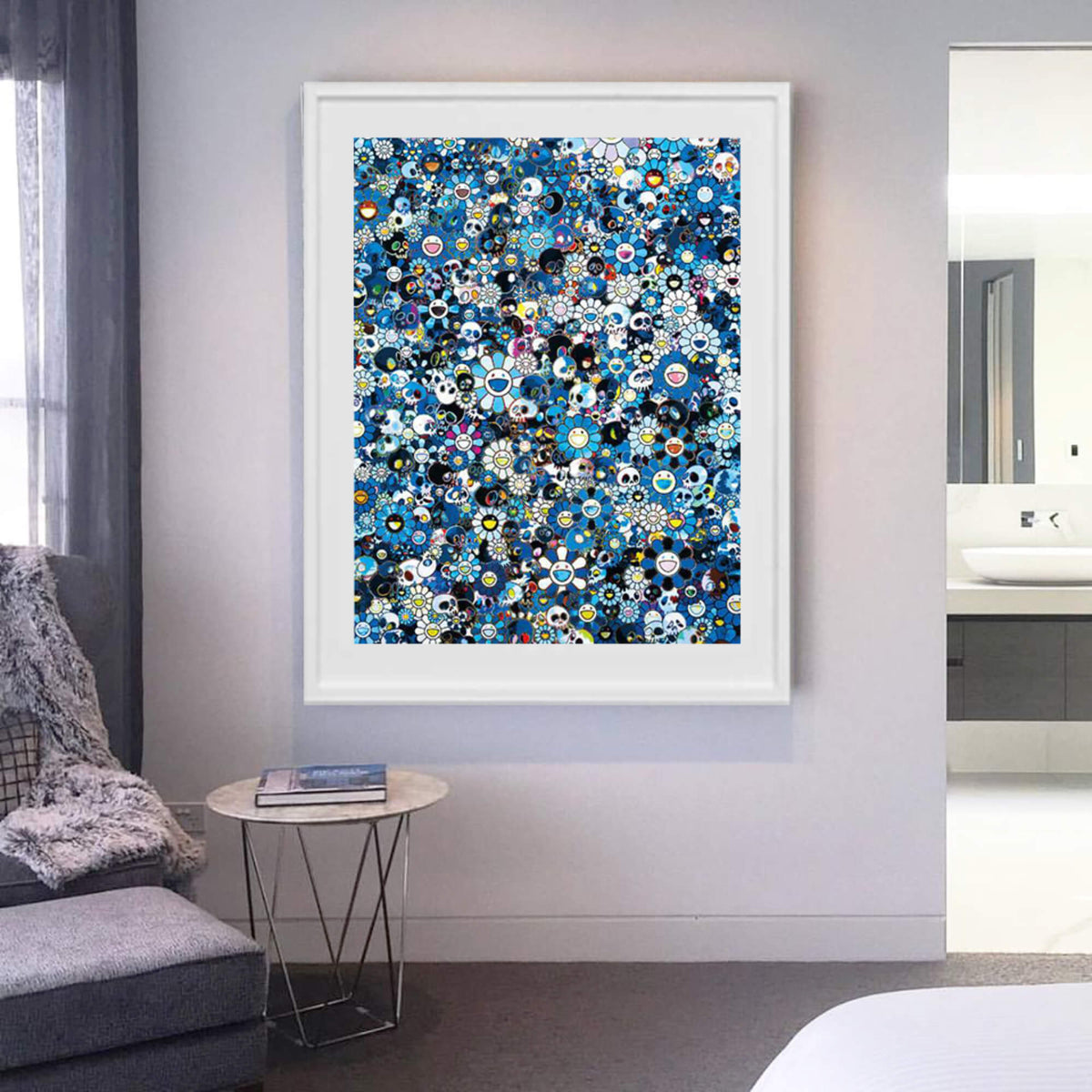 新品 村上隆SKULLS&FLOWERS 【BLUE SIGNAL】パズル 村上隆