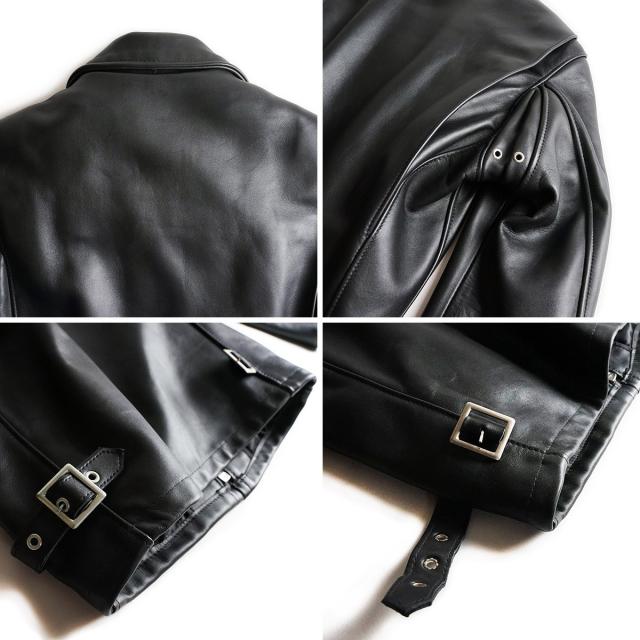 ショット SCHOTT 643 当店別注 襟付き シングルライダース ブラック