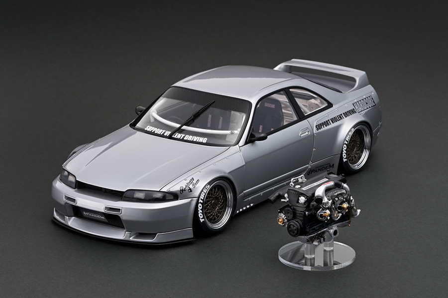 IG3031 1/18 PANDEM GT-R(BCNR33) Silver With Engine | LINE UP