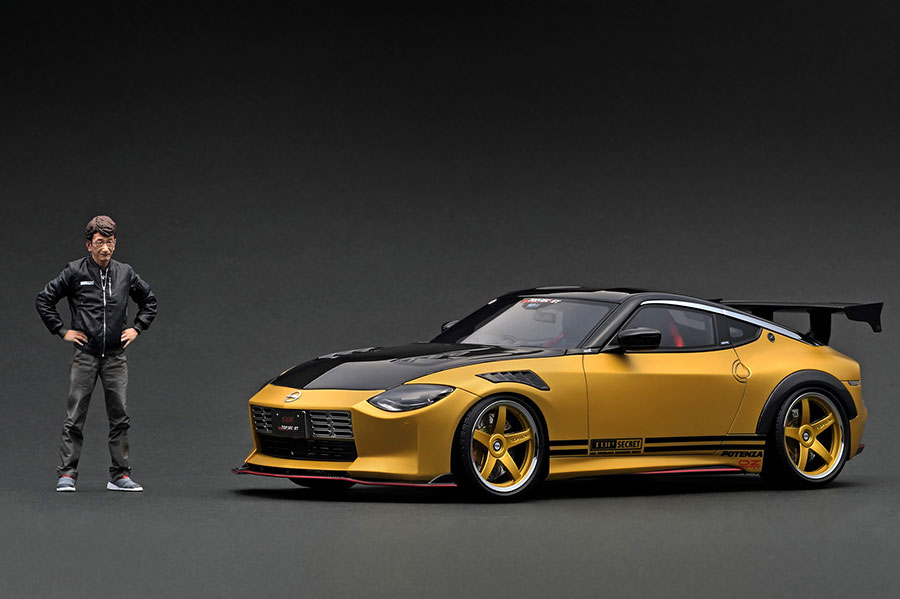 IG3383 1/18 TOP SECRET Fairlady Z (RZ34) Matte Gold With Mr