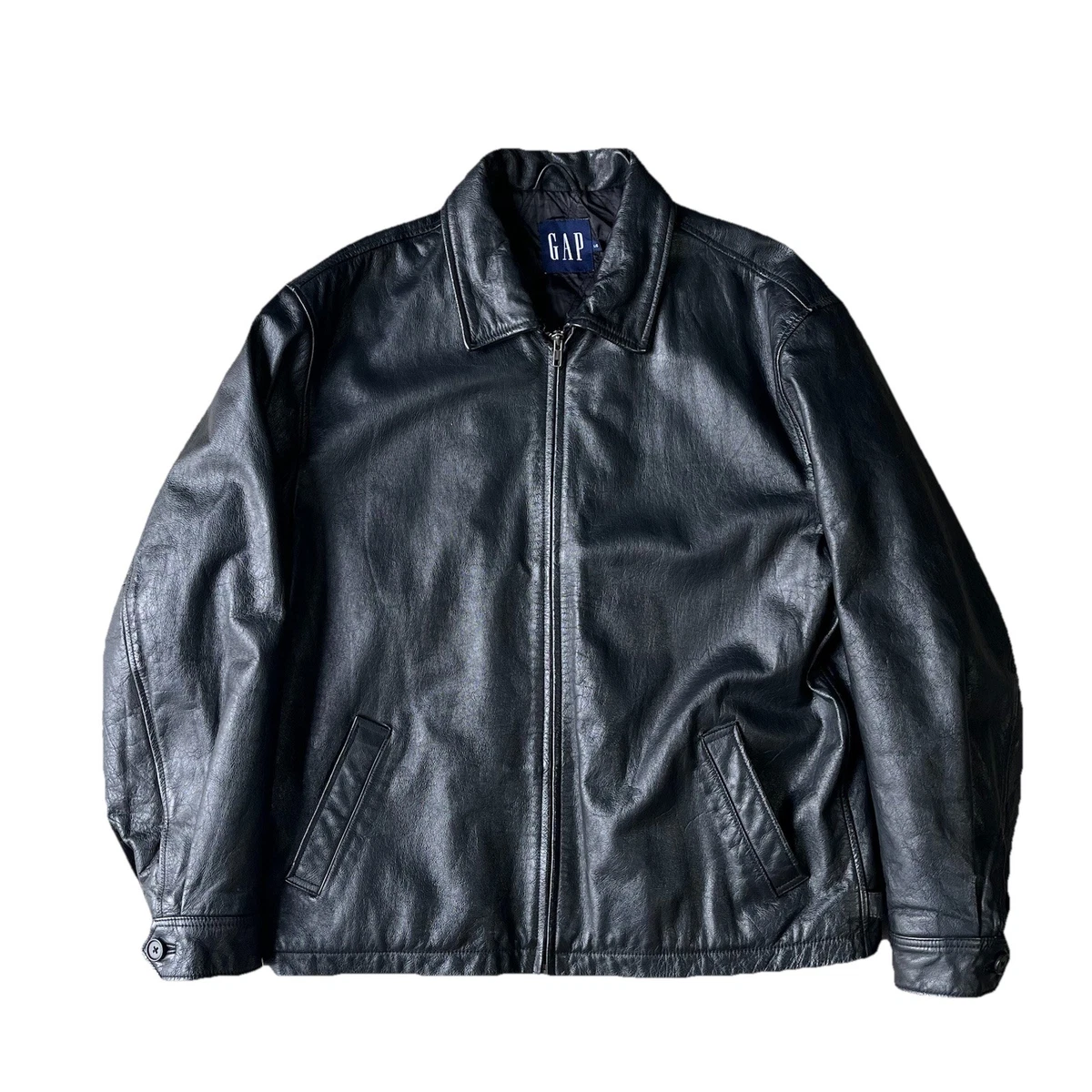 Gap Black Leather Outer Shell Coats, Jackets & Vests for Men for