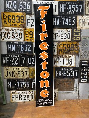 Antique Vintage Old Style Firestone Tires Garage Sign | eBay