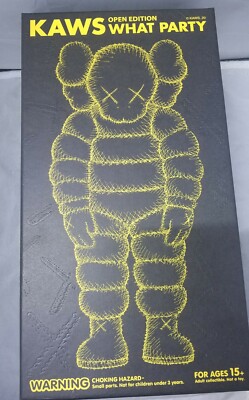 Kaws One What Party Open Edition Yellow Figure 4530956586816| eBay