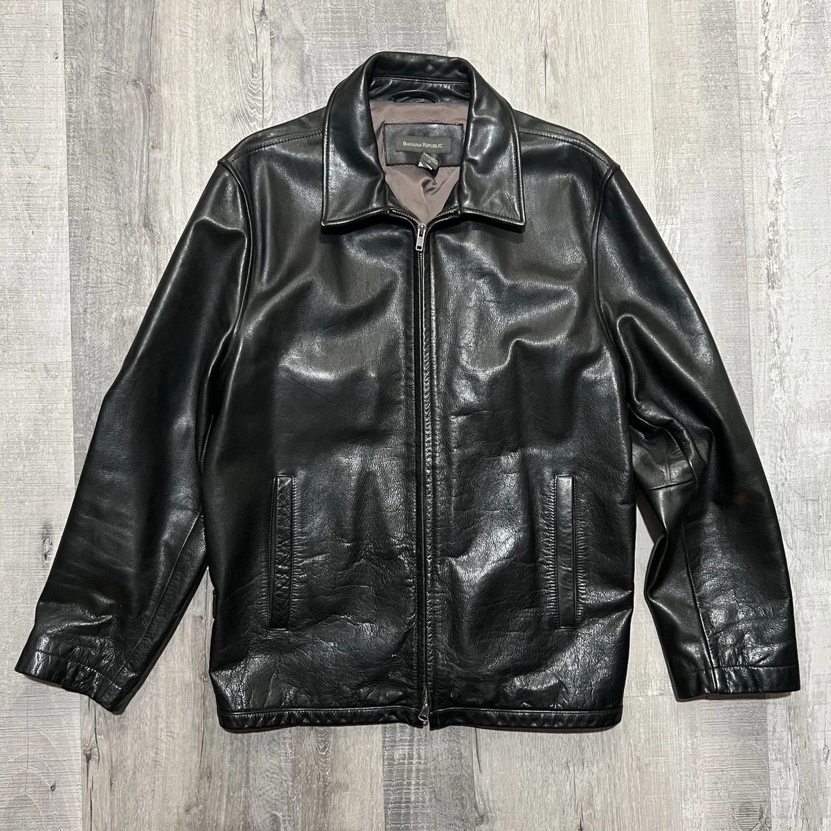 banana republic leather bomber jacket products for sale | eBay