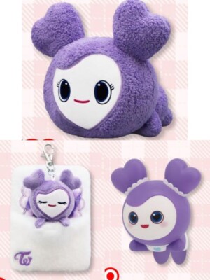 TWICE LOVELYS SAVELY Sana Big Plush Reel Pass Case Noodle Stopper