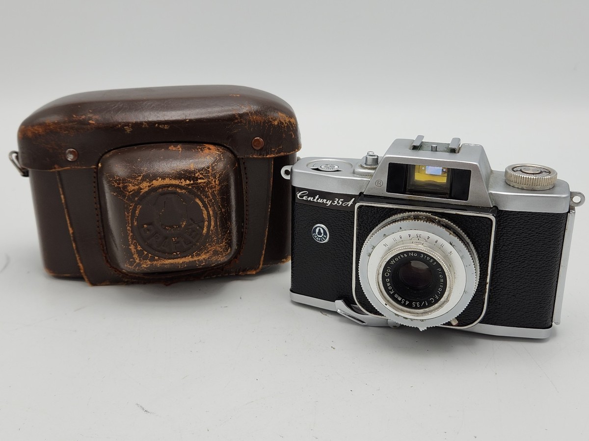 Vintage Graflex Century 35A 35mm Film Camera Kowa Prominor 45mm w