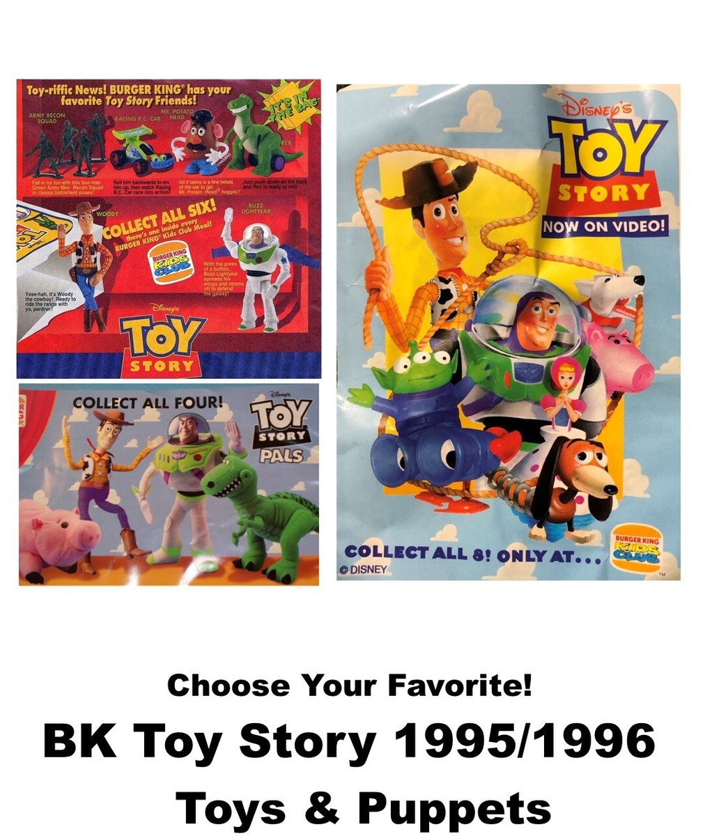 Burger King 1995/1996 Vintage Disney Toy Story Collectible Toys