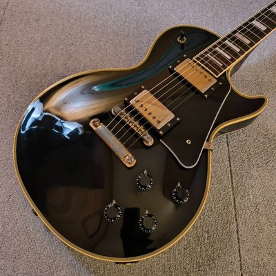Burny Les Paul Custom Black RLC-60 Electric Guitar Diamond Inlay
