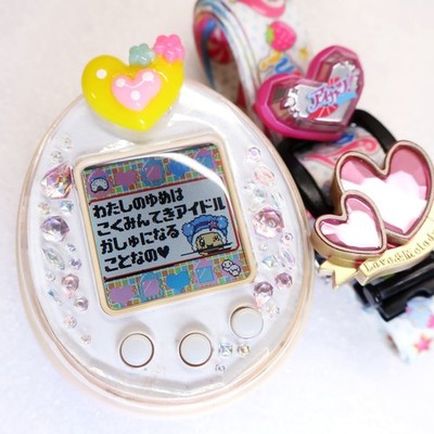 Many Damage Tamagotchi P's Aikatsu White Pink w/ Lovemelo Tama
