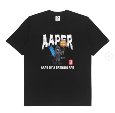 AAPE By A Bathing Ape Apper Osaka Japan Exclusive Tee Black Size