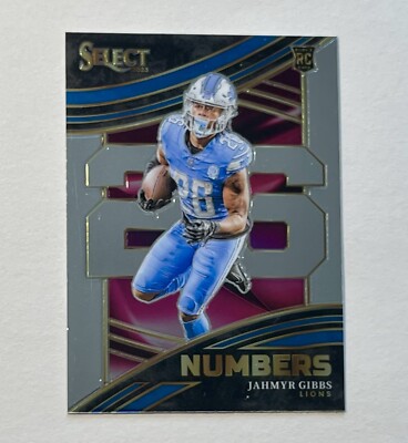 2023 Panini Select Jahmyr Gibbs Numbers RC #NMB-JGI Detroit Lions