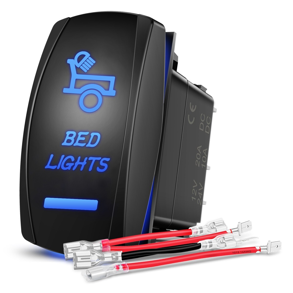 Nilight Bed Lights Rocker Switch Led Light Bar Switch 5 Pin Laser