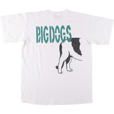 Vintage 90'S Big Dogs Dog Print T-Shirt Men's Size XL | eBay