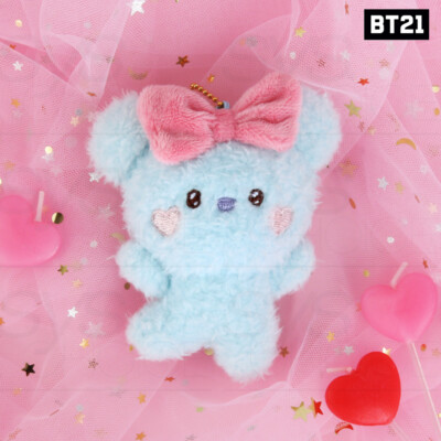 BTS BT21 Official Goods minini Plush Keyring Lovely Ver + Tracking
