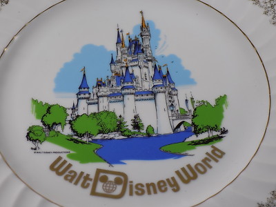 アンティーク30年前Walt Disney World プレート2枚セット