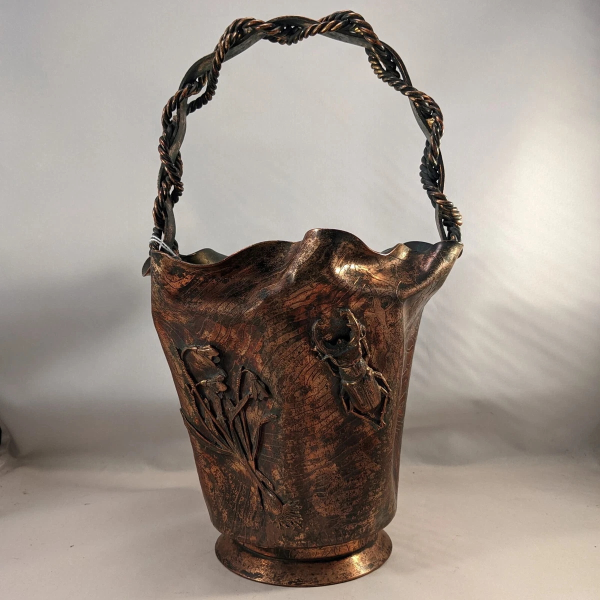 铜金色日本古董花瓶| eBay