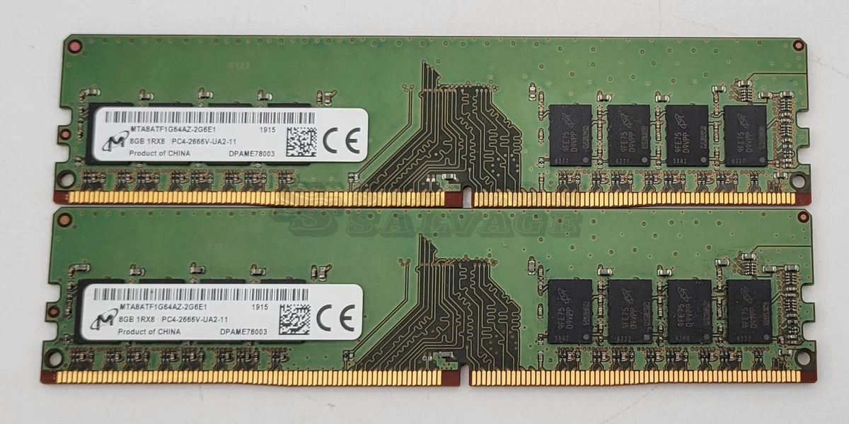 Micron PC4-21300 (DDR4-2666) Bus Speed Computer RAM 8 GB Capacity