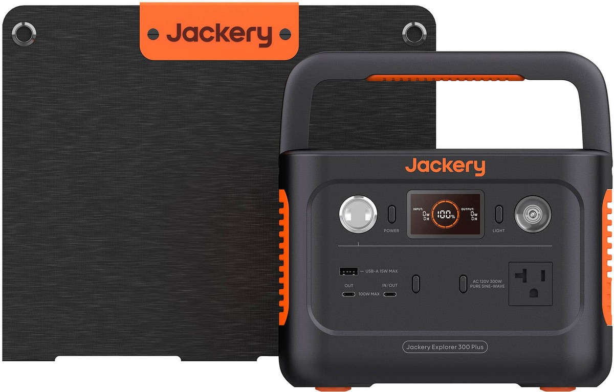 Jackery - Explorer 300 Plus Portable Power Solar Generator + 40W