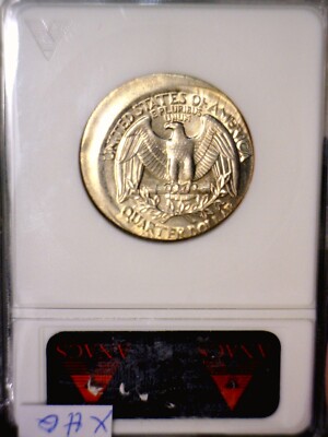 1996 ERROR OFF CENTER ANACS MS64 Washington Quarter NICE GEM BU O