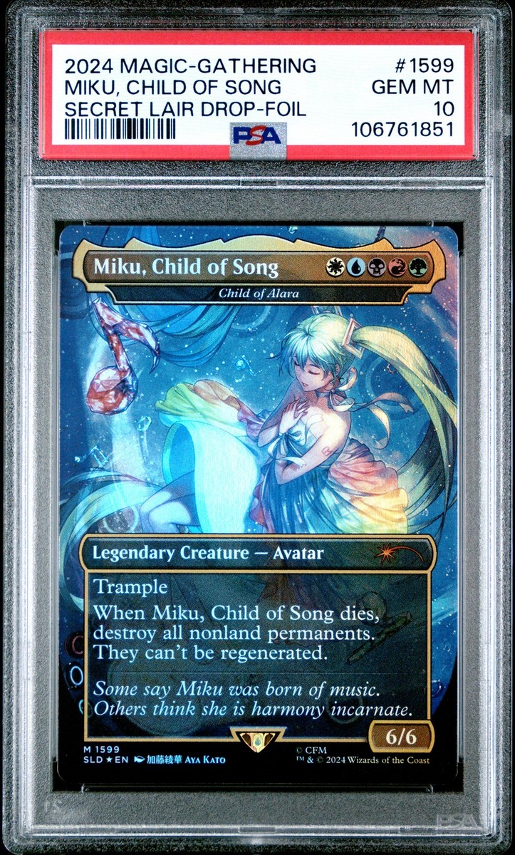 聖なる歌姫、ミク foil PSA10 SECRET LAIR 初音ミク MTG 聖なる歌姫