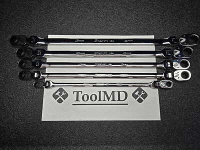 Snap-on Tools 5pc 12pt Metric Double Flex Reverse Ratcheting