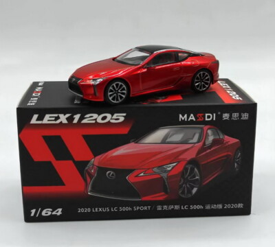 MASDI 1/64 Scale Lexus LC500h Sport 2020 Red Diecast Car Model Toy