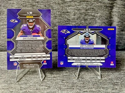 2023 Silver Mosaic Zay Flowers Lot. #380, #ND-18, Baltimore Ravens