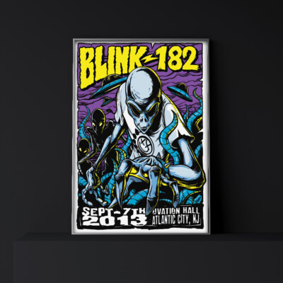 BLINK 182 A3 ALIEN HIGH QUALITY STUDIO ART MUSIC CONCERT BAND