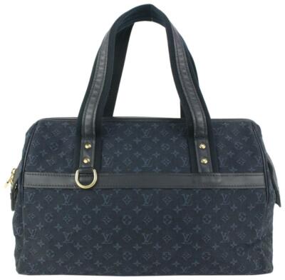 Louis Vuitton Navy Monogram Mini Lin Josephine GM Boston Speedy