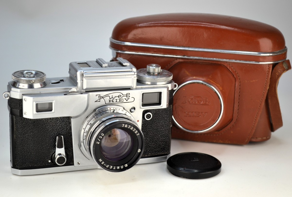 Kiev-4 + Jupier-8M 50mm F2 革ケース付き 作例あり Kiev-4 + Jupier