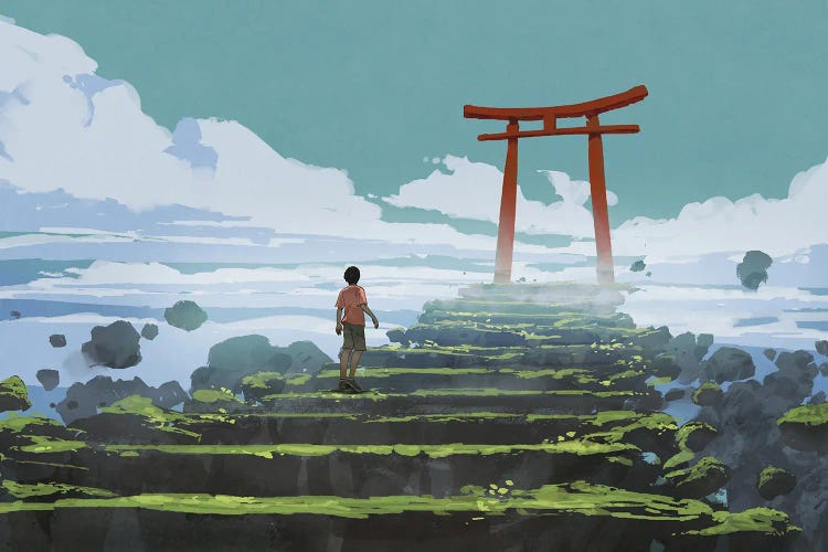 Torii Gate, The Entrance To The Peace - Canvas Wall Art | grandfailure