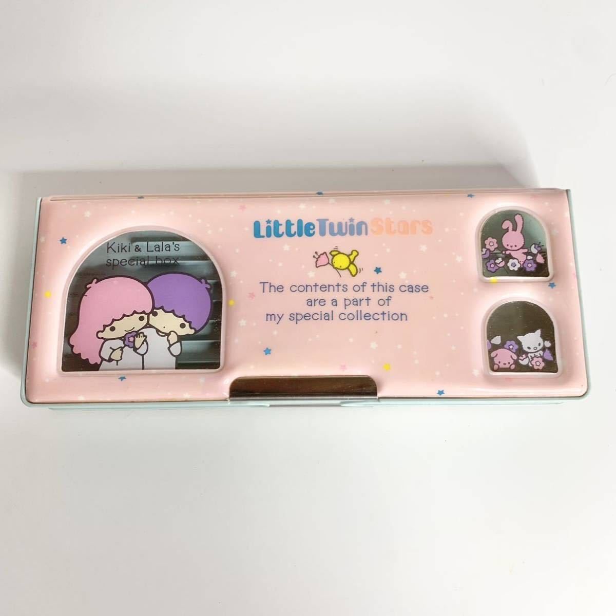 レア 1976年 初期 キキララ メタリック 筆箱 缶ペンケース サンリオ