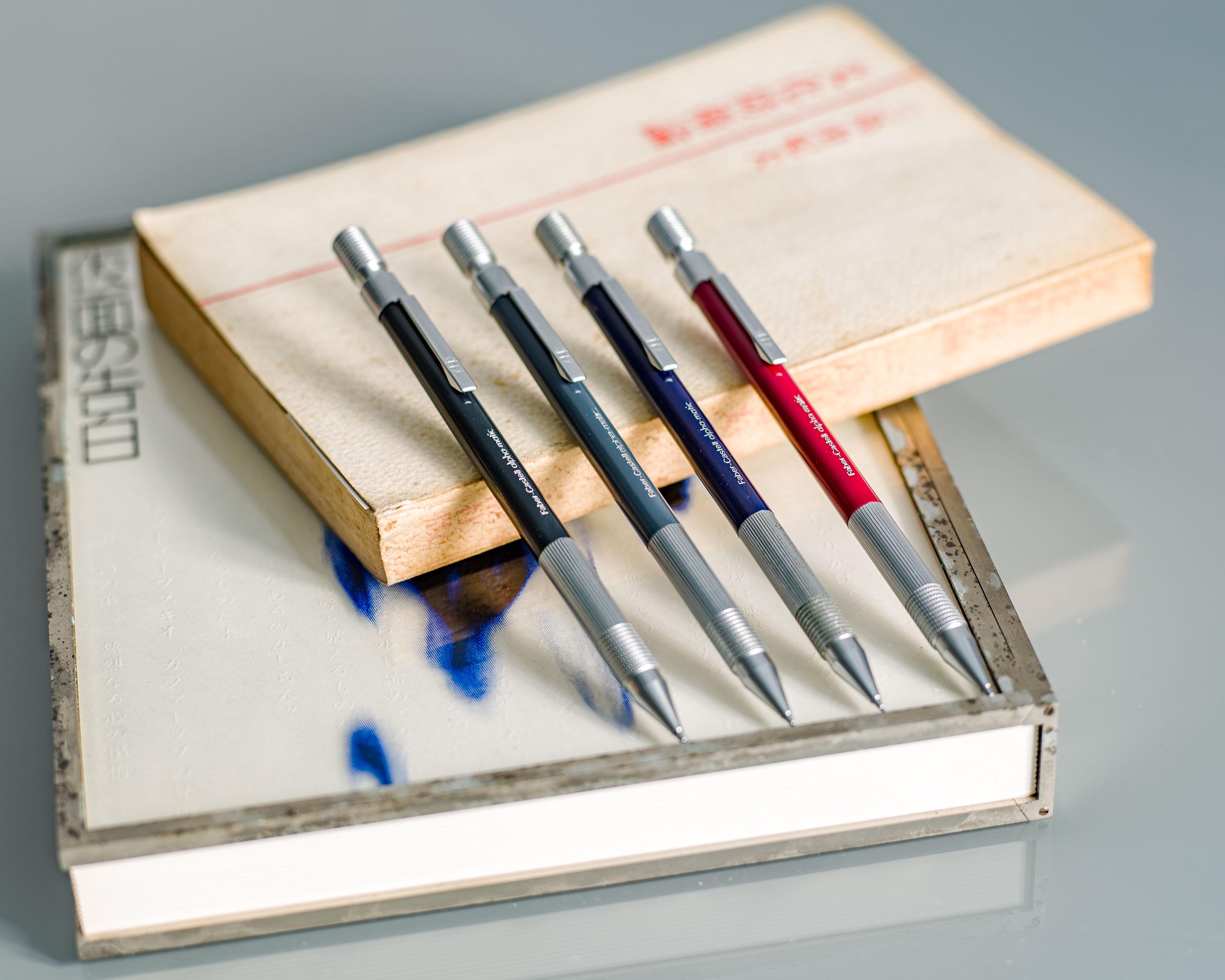 Faber Castell alpha-matic black, grey, blue, red. : r