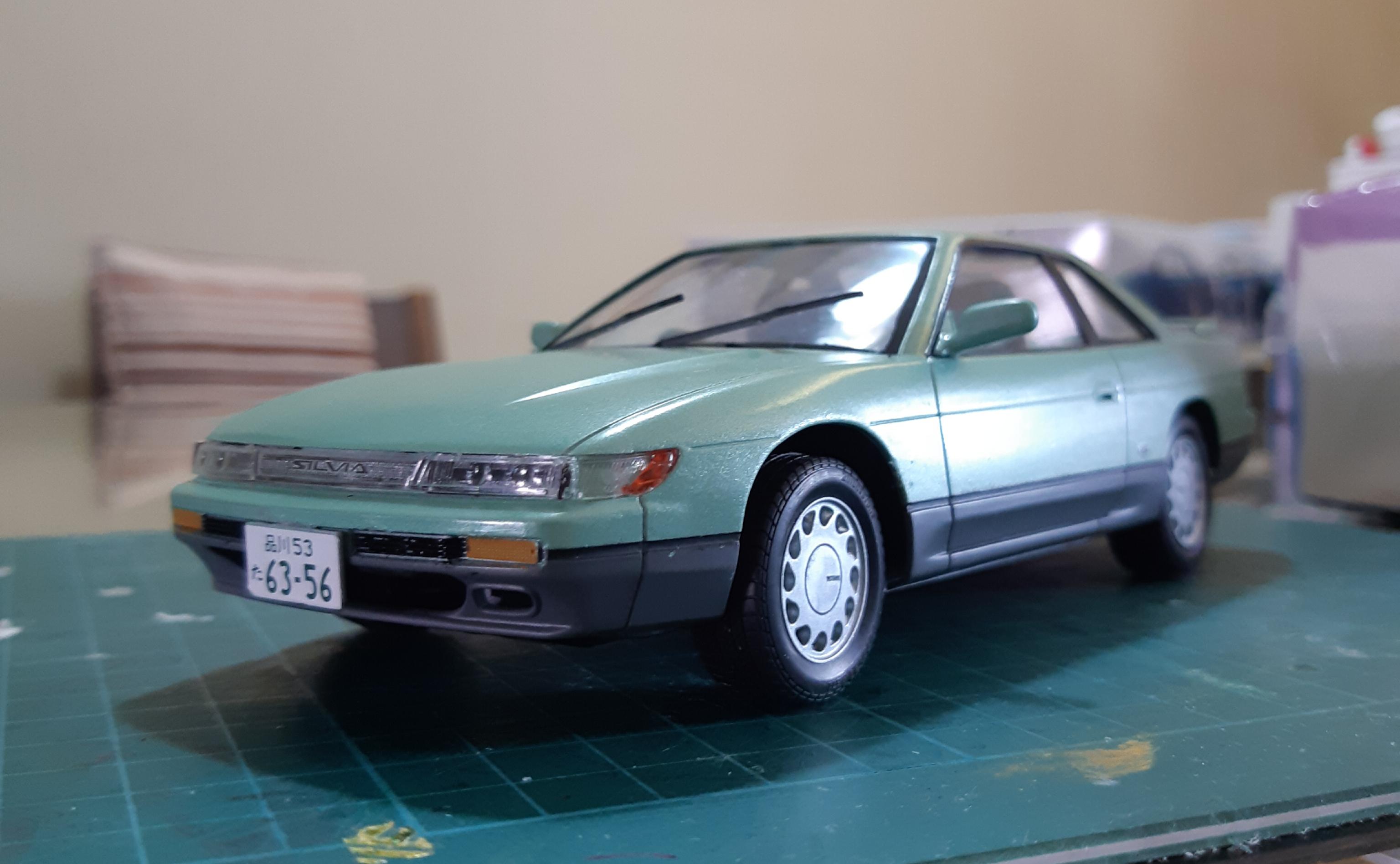 初めて完成させたスケールモデル。(タミヤ 1/24 日産シルビア s13) : r