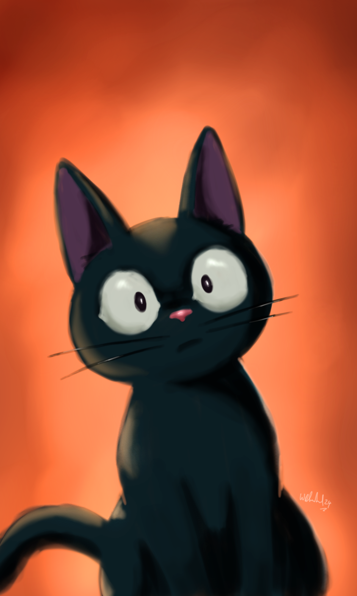 ジジ猫のデジタルイラスト #noai : r/ghibli