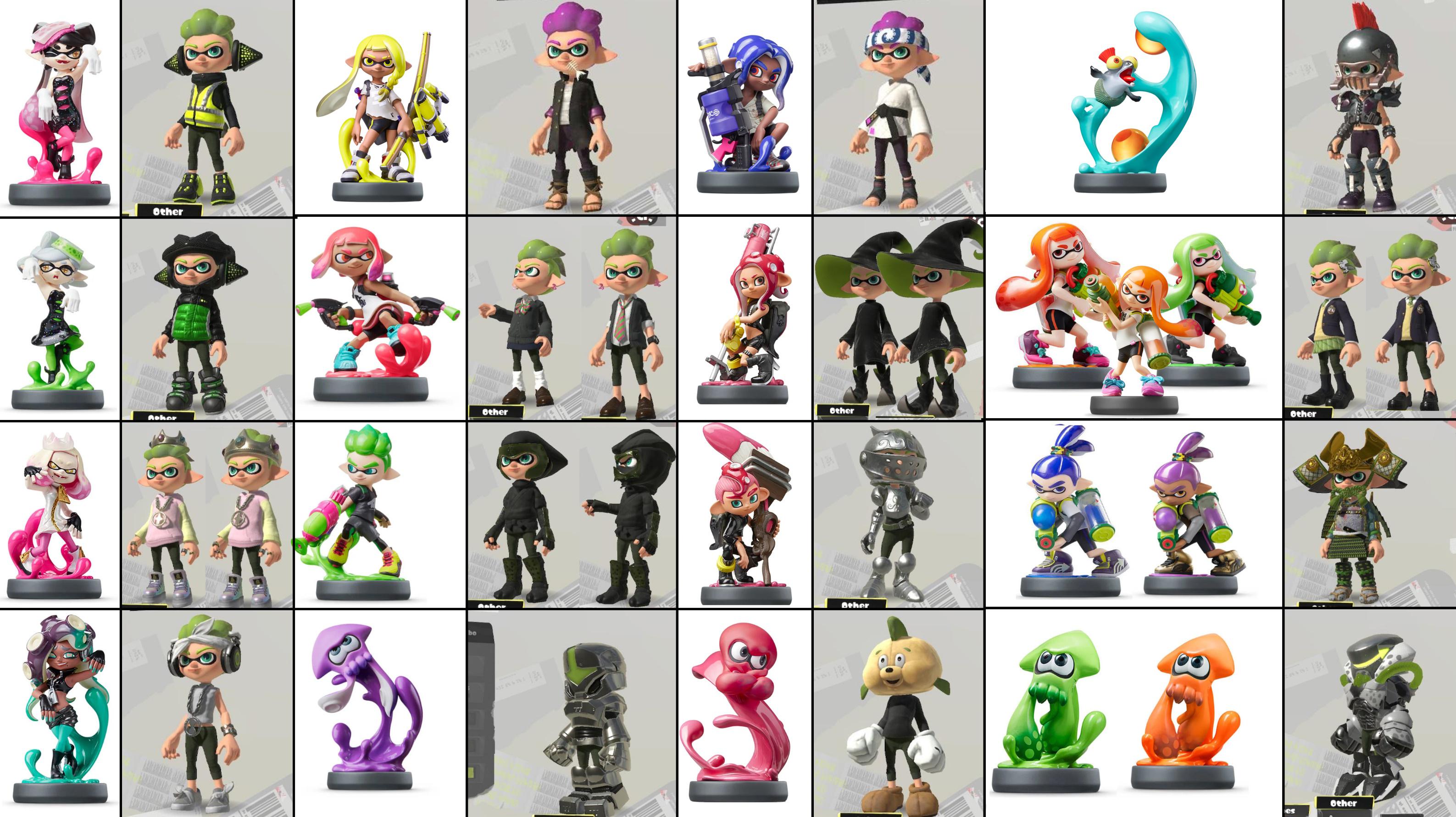 スプラトゥーン アミーボ ボーイ、ガール、イカ 3点セット スプラ