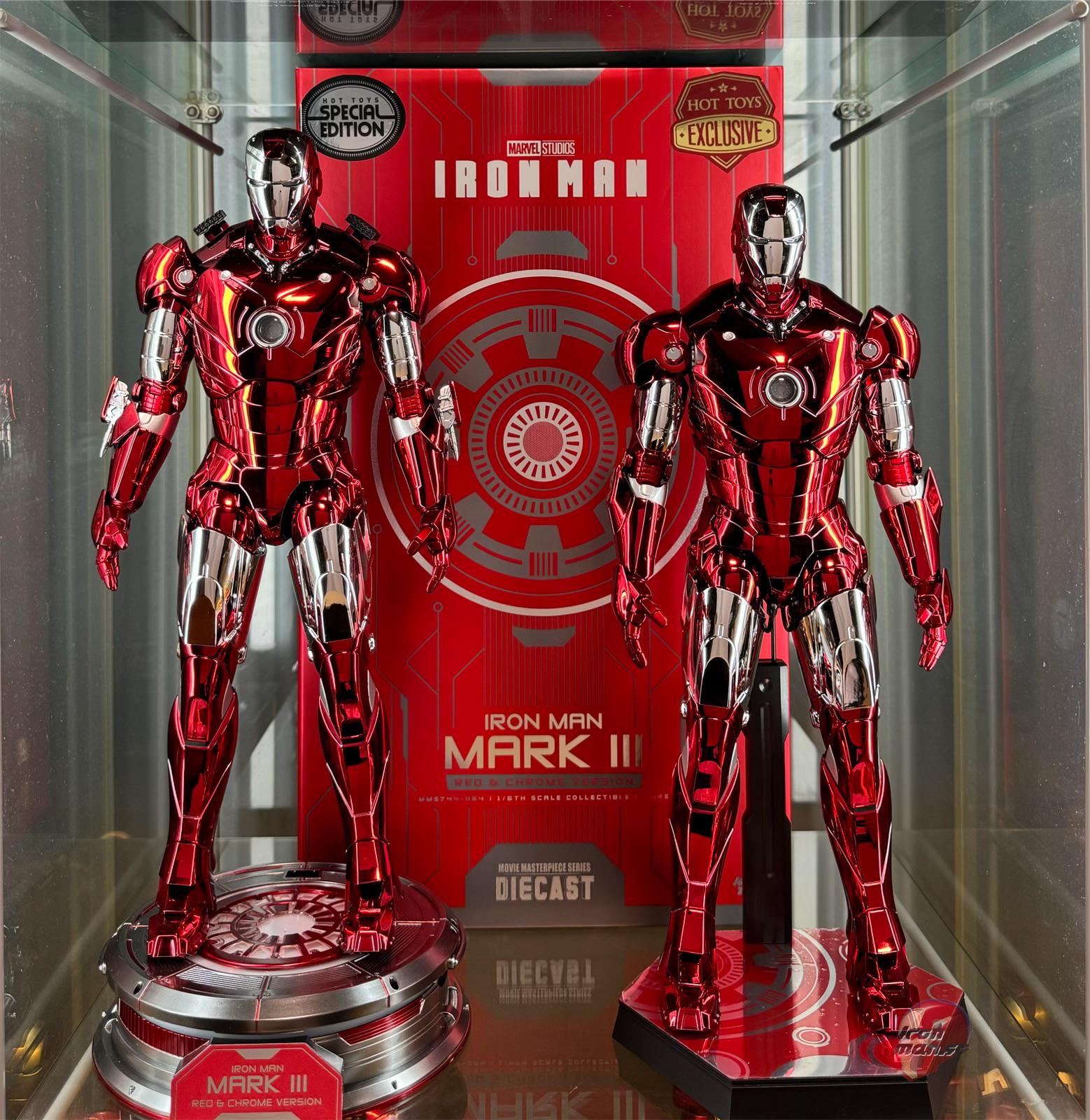 ホットトイズ】アイアンマン・マーク3（レッド＆シルバー・クロム