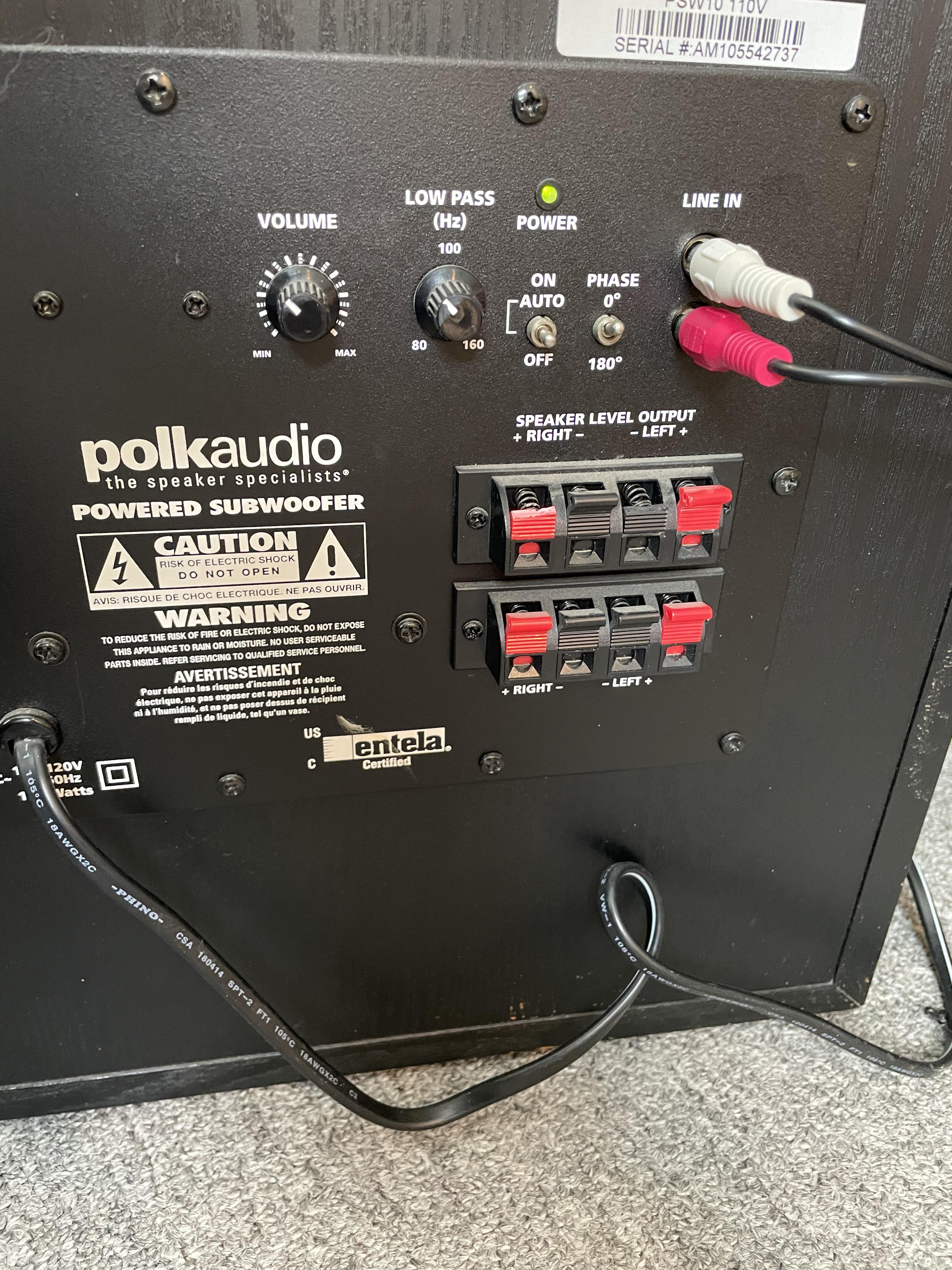 今日、中古のPolk psw10サブを追加した。 : r/BudgetAudiophile