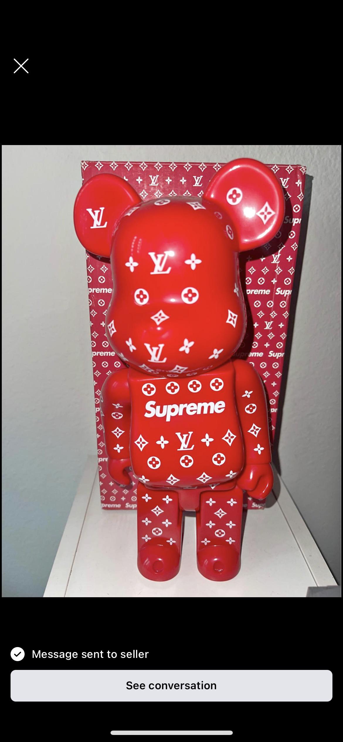 お買い得，最新作 BE@RBRICK ルイ・ヴィトン × シュプリーム レッド400%