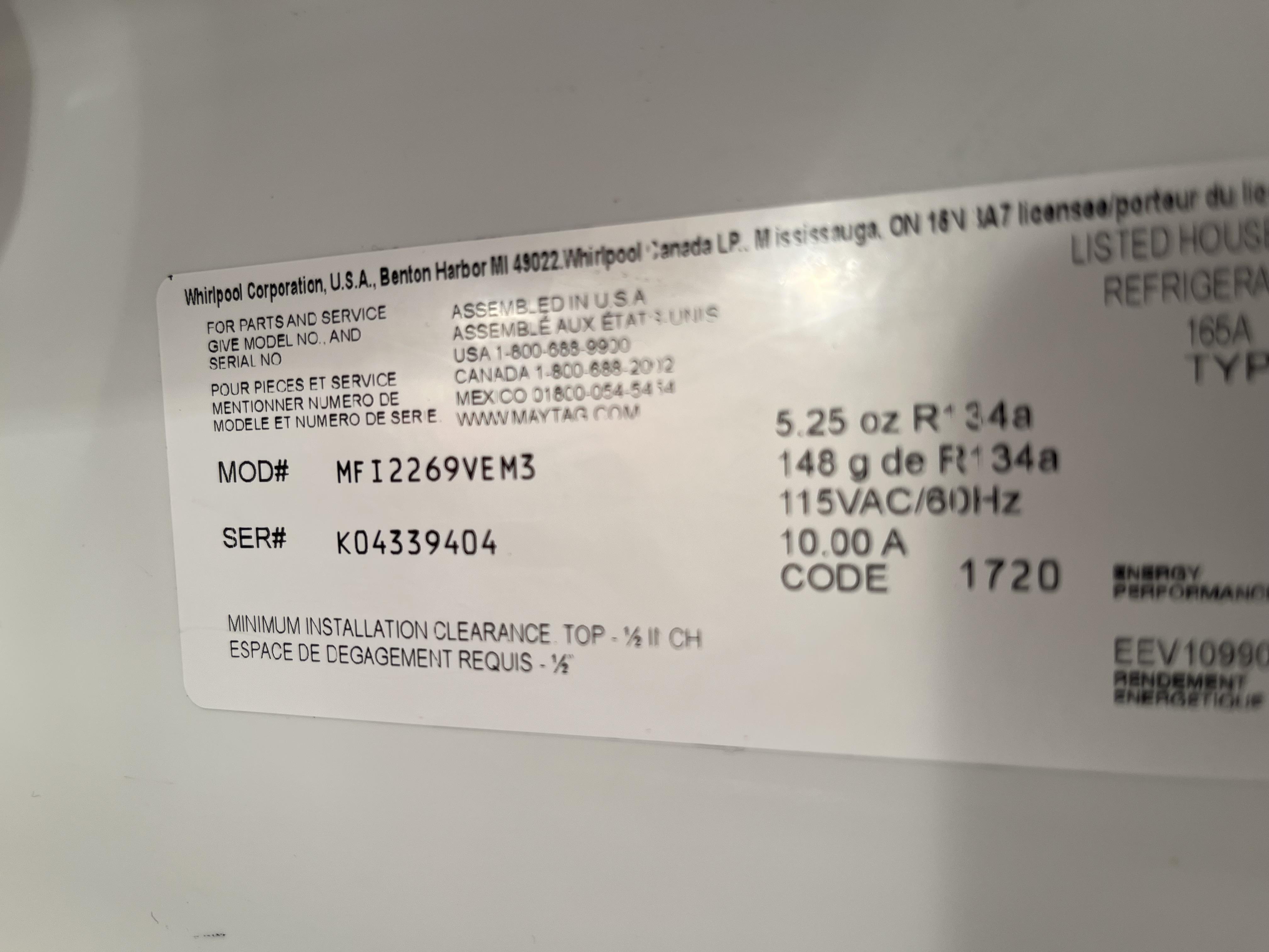 What year was this Whirlpool fridge made? : r/Appliances