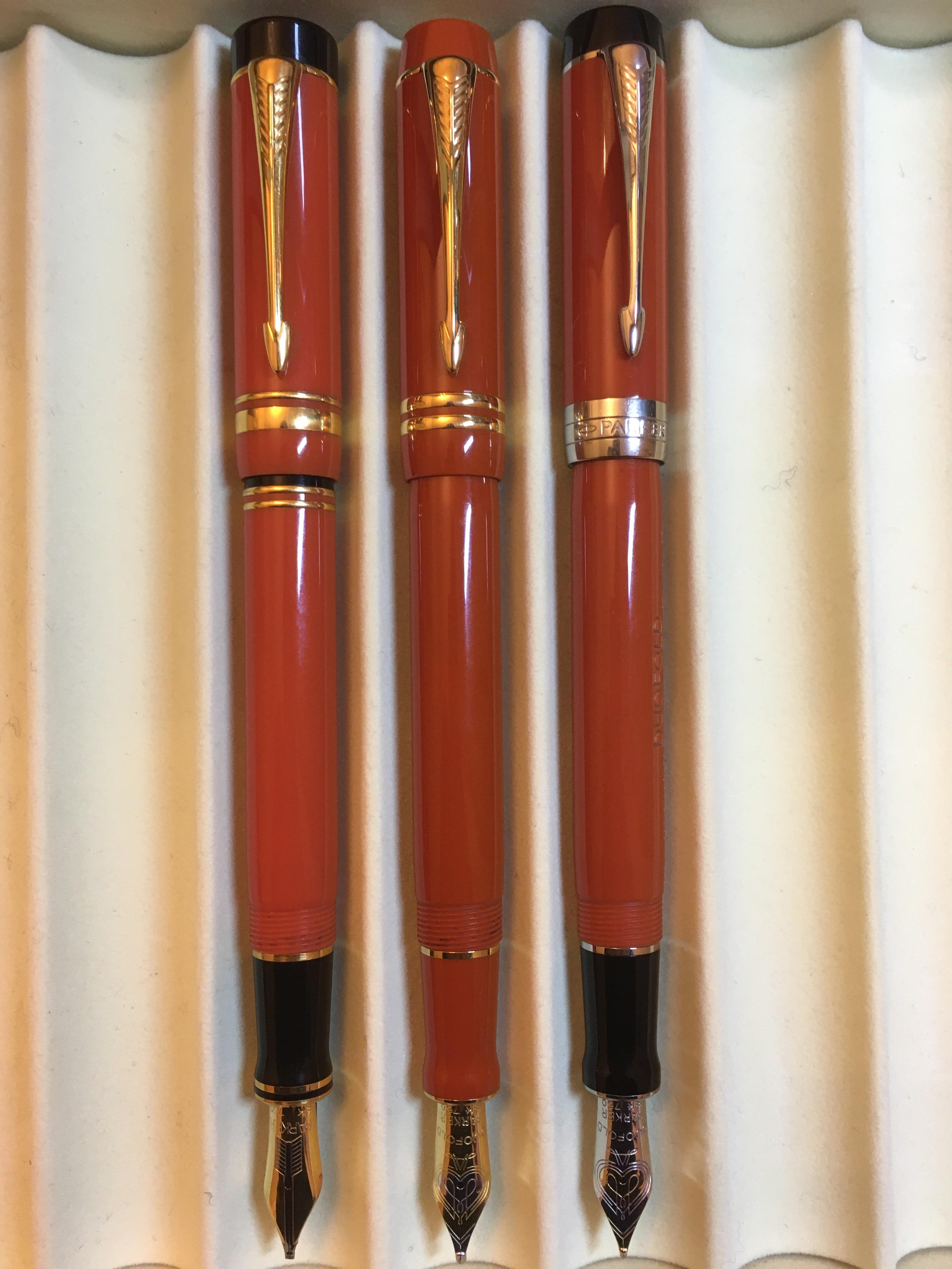 My Parker Duofold “Big Red” Centennial's. : r/fountainpens