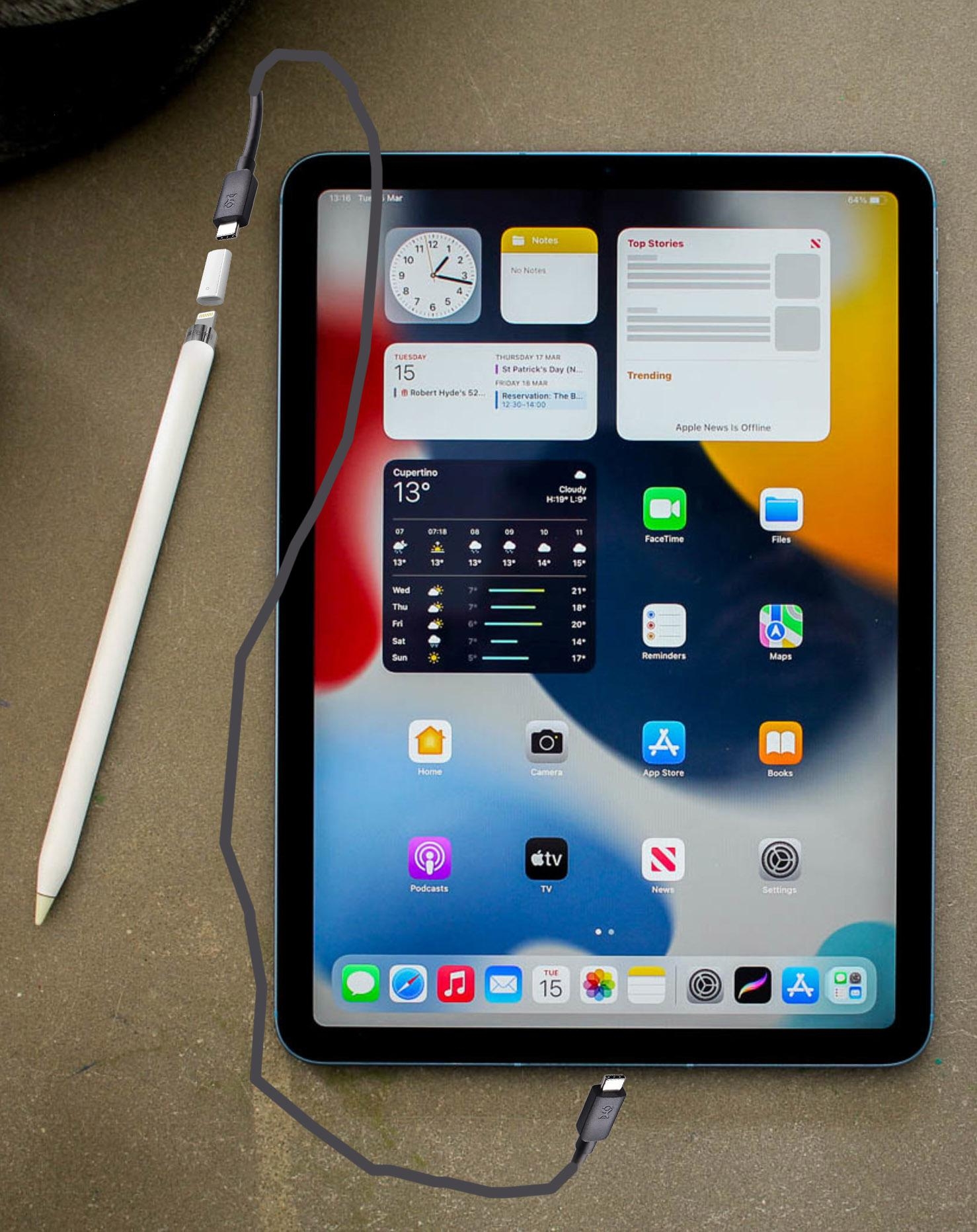 The new iPad 10 that has a USB-C port, but can only use Apple